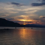 Sonnenuntergang in der Bucht von Coron