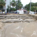 Pattayas Strand nach Verwüstungen durch Sturm