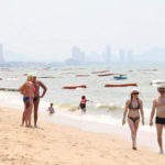 Wenig Touristen in Pattaya an Songkhran